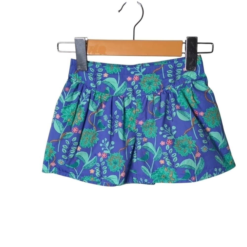 Tea Collection Vibrant Tropical Floral Cotton Culotte Shorts‎ Size 2